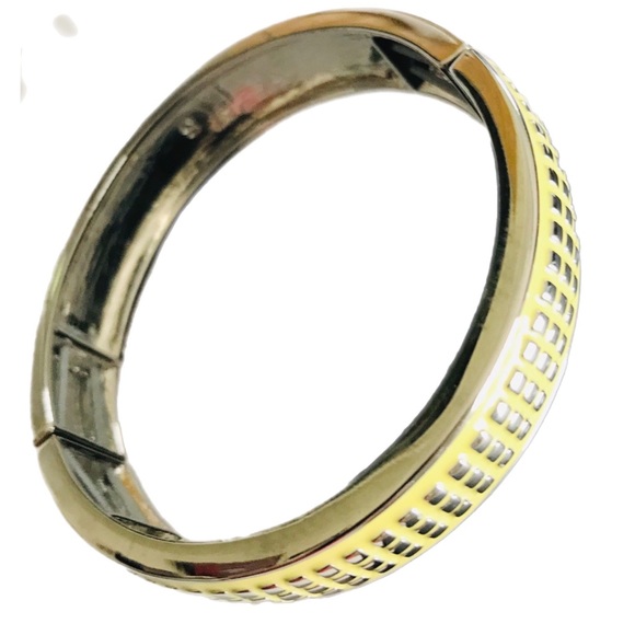 SOLD 3 Stackable Stretch Bangle Bracelets Lia Sophia Rhodium Plated Pixel - Picture 11 of 12